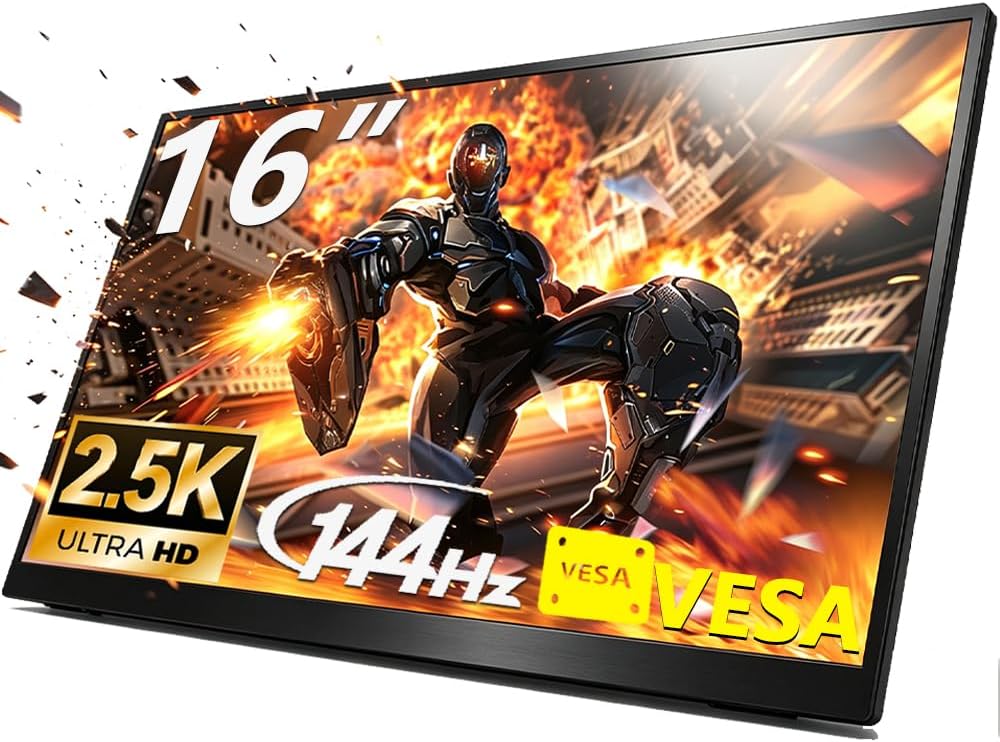 16-Inch 2.5K QHD 144Hz Portable Monitor
