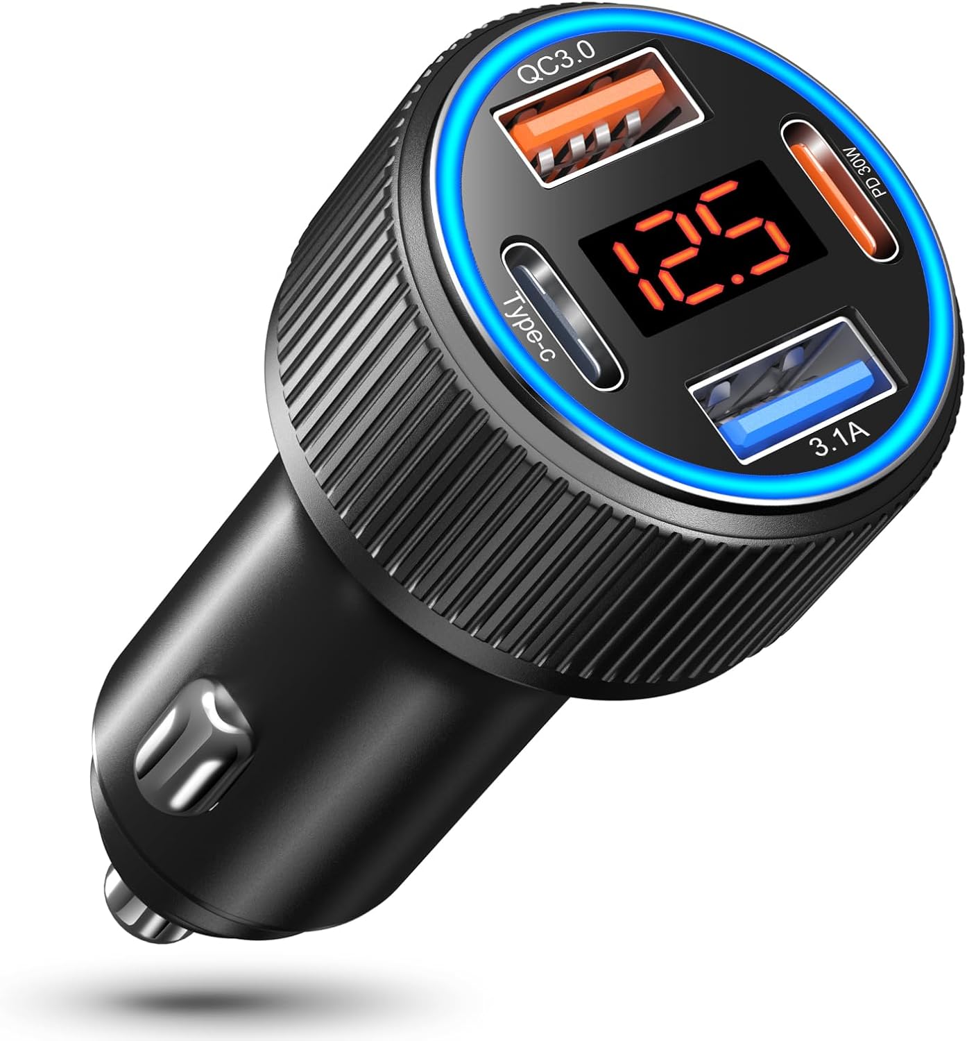 Costyle 65W Dual USB-C and USB-A Car Charger with Voltmeter