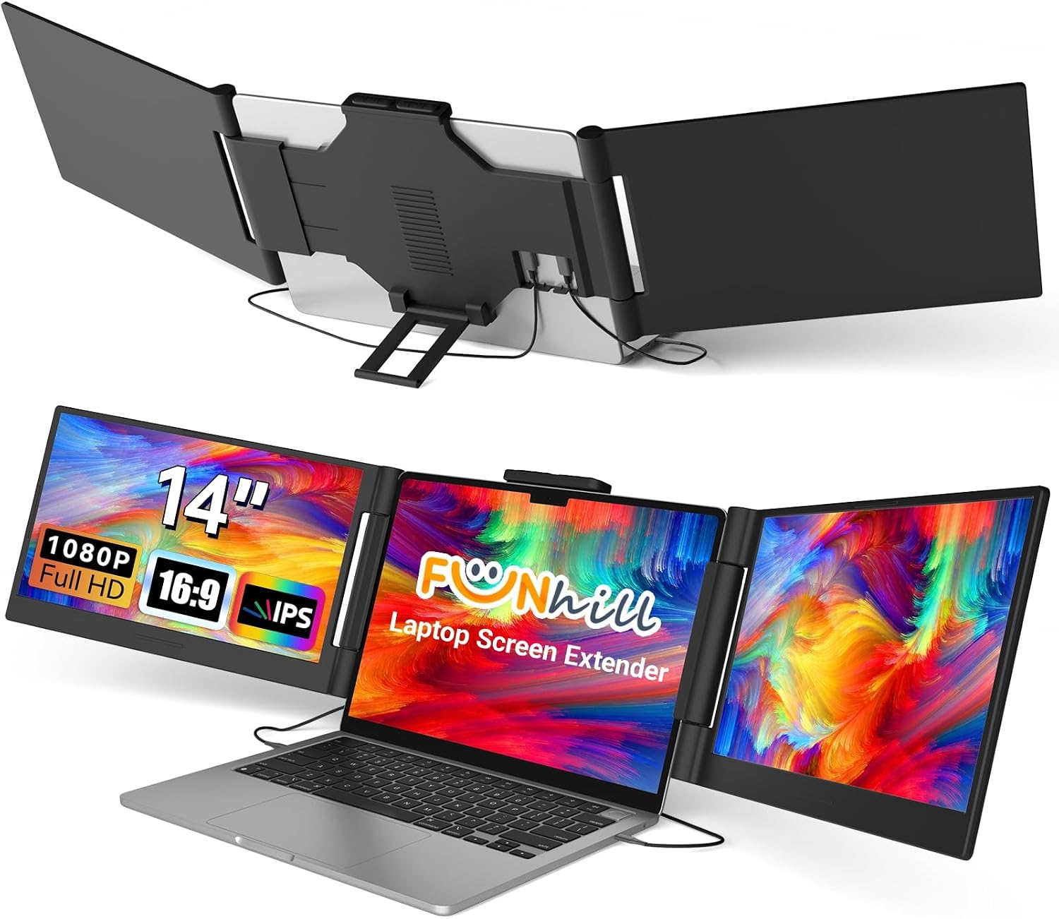 Funhill 14-Inch Triple Laptop Screen Extender
