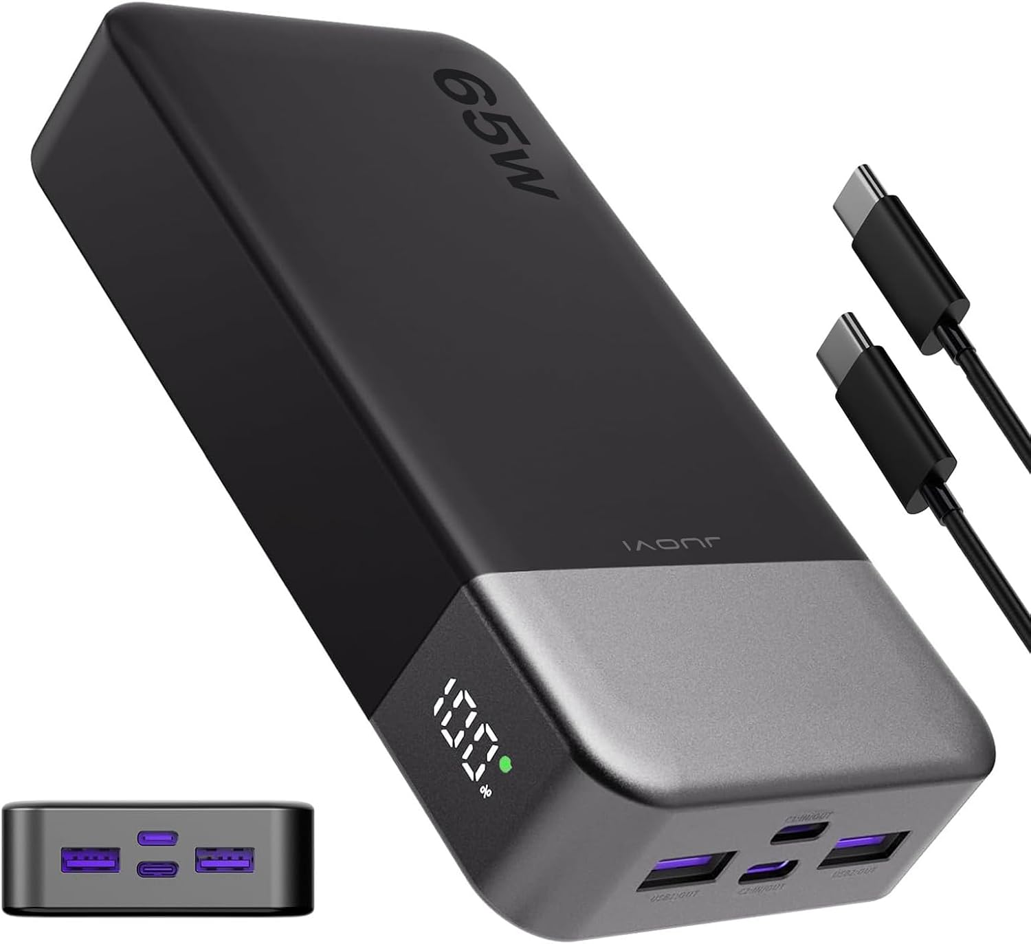 JUOVI 65W 20000mAh USB-C Laptop Power Bank