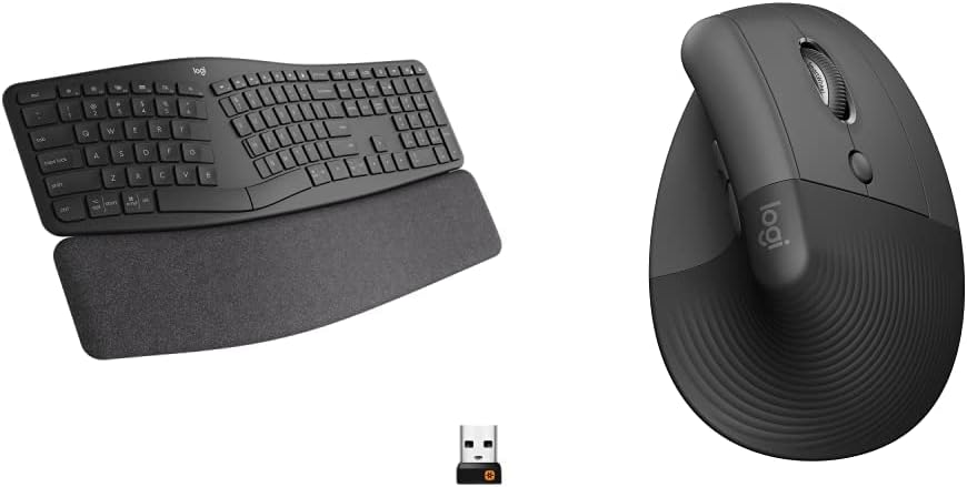 Logitech Ergo K860 Keyboard and Lift Vertical Mouse Bundle