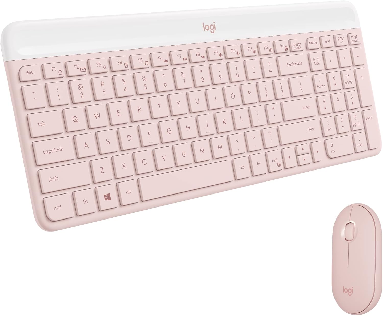 Logitech MK470 Slim Wireless Keyboard and Mouse Combo - Rose