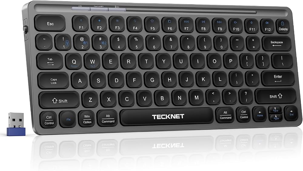 TECKNET Rechargeable Multi-Device Wireless Keyboard